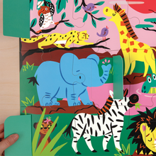 Load image into Gallery viewer, On Safari Lift-the-Flap 12 Piece Puzzle