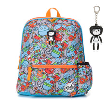 Load image into Gallery viewer, Kid's Backpack Age 3+ Robots Blue