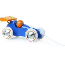 Load image into Gallery viewer, Pull Along Drag Racing Car | Blue & Orange