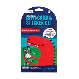 Tiny Tada! Note Cards & Sticker Set - Dinos & Dragons