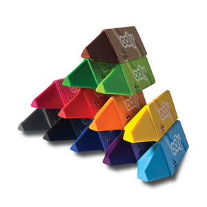 Happy Triangles Jumbo Crayons - Set of 12