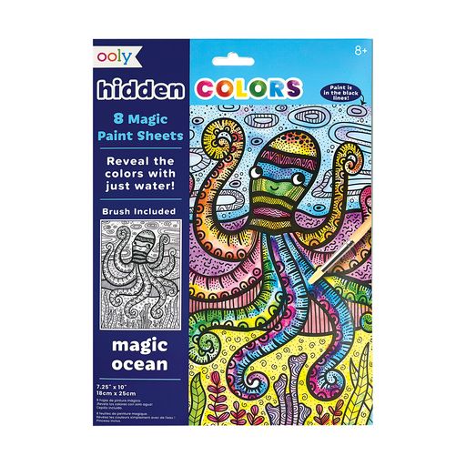 Hidden Colours Magic Paint Sheets - Magic Ocean