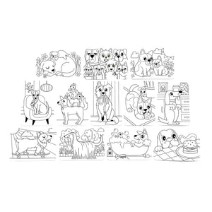 Undercover Art Hidden Pattern Colouring Activity Cards - Dog Days