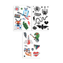 Load image into Gallery viewer, Mini Tattoo Palooza Temporary Tattoos - I Wanna Rock!
