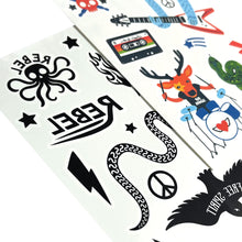 Load image into Gallery viewer, Mini Tattoo Palooza Temporary Tattoos - I Wanna Rock!
