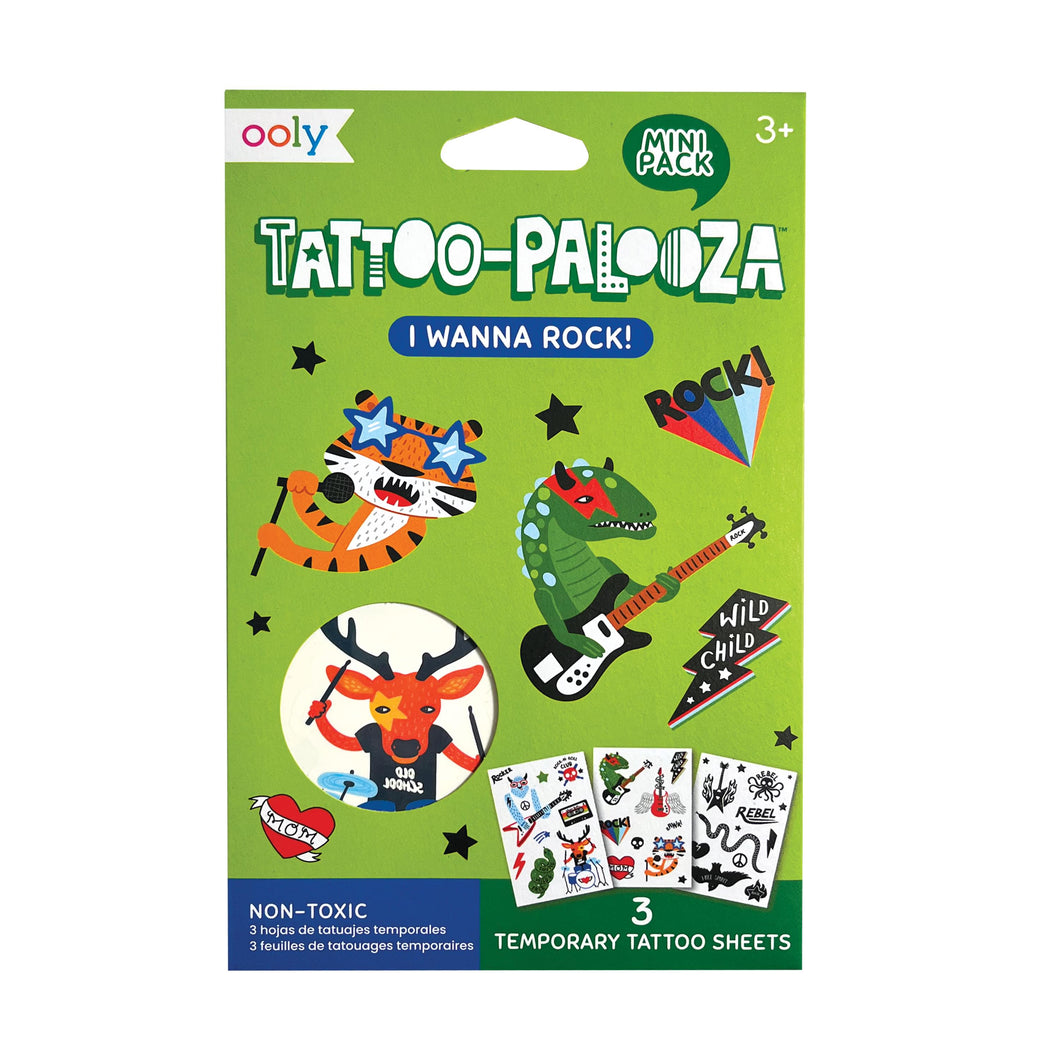 Mini Tattoo Palooza Temporary Tattoos - I Wanna Rock!