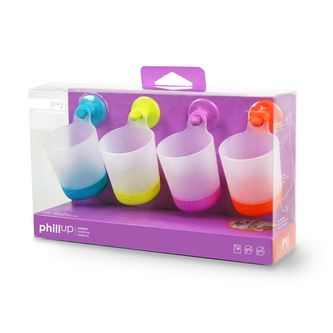 PhillUp Hangable Kids Cups - 4 Pack Original Colours