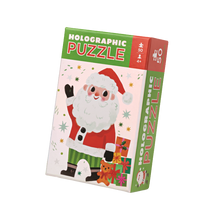 Load image into Gallery viewer, Santa 50 Piece Holographic Foil Puzzle
