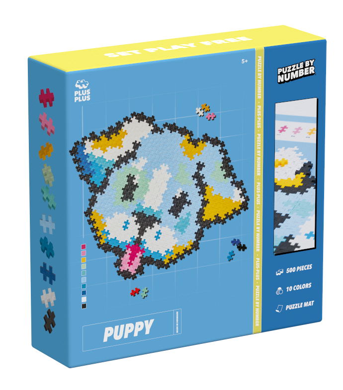 Puzzle By Number - Puppy 500 Pieces