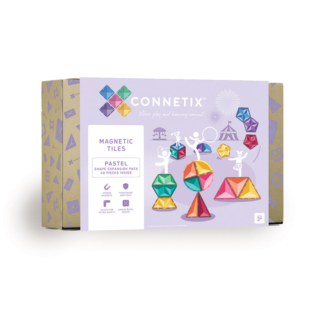 Connetix 48 Piece Pastel Shape Expansion Pack