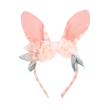 Load image into Gallery viewer, Embellished Gingham Bunny Headband
