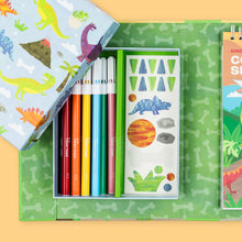 Load image into Gallery viewer, Dinosaur Colouring Set – coloured markers included
