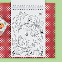 Load image into Gallery viewer, Tiger Tribe Forest Fairies Colouring Set – fairy and forest creature stickers close-up – the outdoor kid.
