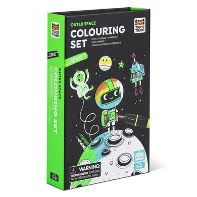Tiger Tribe Neon Colouring Set – full kit with markers and stickers – the outdoor kid.