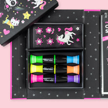 Load image into Gallery viewer, Tiger Tribe Neon Colouring Set – Unicorns &amp; Friends – double-sided neon markers included – the outdoor kid.


