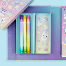 Load image into Gallery viewer, Tiger Tribe Pastel Colouring Set – Kawaii Cafe – pastel markers included – the outdoor kid.
