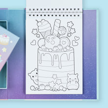 Load image into Gallery viewer, Tiger Tribe Pastel Colouring Set – Kawaii Cafe – 36 colouring pages – the outdoor kid.
