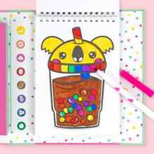 Load image into Gallery viewer, Tiger Tribe Scented Colouring – Fruity Cutie – fruity illustrations close-up – the outdoor kid.
