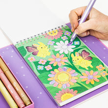 Load image into Gallery viewer, Tiger Tribe Shimmer Colouring Set – Little Fairy Land – magical creature illustrations close-up – the outdoor kid.

