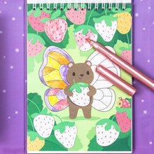 Load image into Gallery viewer, Tiger Tribe Shimmer Colouring Set – Little Fairy Land – magical creature illustrations close-up – the outdoor kid.
