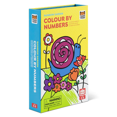 Tiger Tribe Colour by Numbers – Rainbow Garden – full kit with markers – the outdoor kid.