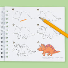 Load image into Gallery viewer, Tiger Tribe How to Draw – Dinosaurs – dinosaur character sketches – the outdoor kid.
