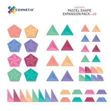 Load image into Gallery viewer, Connetix 48 Piece Pastel Shapes Expansion Pack - the outdoor kid. Malta
