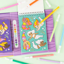 Load image into Gallery viewer, Tiger Tribe Colour by Numbers – Mermaids &amp; Friends – portable mess-free colouring for kids – the outdoor kid.
