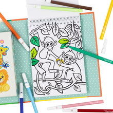 Load image into Gallery viewer, Tiger Tribe Colouring Set – Zoo – vibrant coloured markers included – the outdoor kid.
