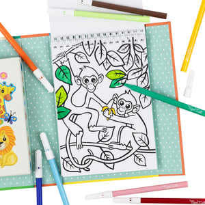 Tiger Tribe Colouring Set – Zoo – vibrant coloured markers included – the outdoor kid.