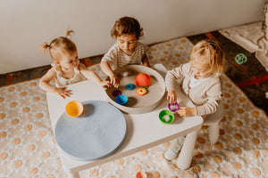 Sensory Tray Play - Soft Blue