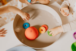 Sensory Tray Play - Soft Blue