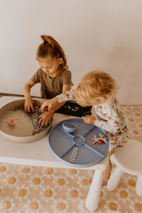 Sensory Tray Play - Soft Blue