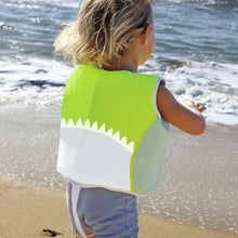 Load image into Gallery viewer, Swim Vest Shark Tribe Blue Neon Citrus | Size 2-3
