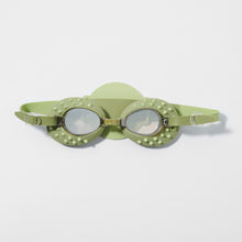 Load image into Gallery viewer, Kids Swim Goggles Cookie the Croc Khaki
