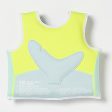 Load image into Gallery viewer, Swim Vest 1-2 Salty the Shark Aqua Neon Yellow
