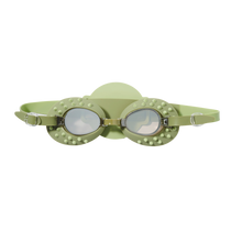 Load image into Gallery viewer, Kids Swim Goggles Cookie the Croc Khaki
