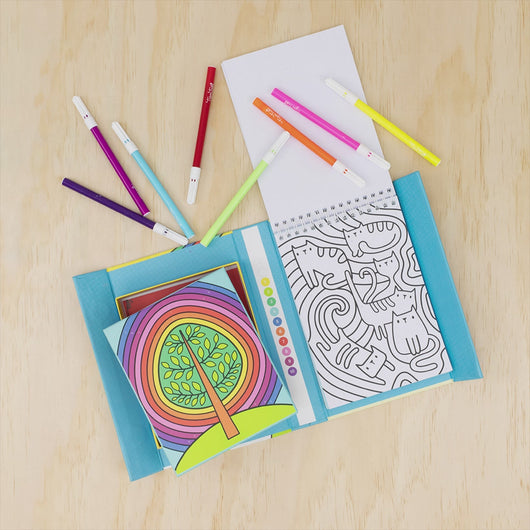 Tiger Tribe Colour by Numbers – Rainbow Garden – demo – the outdoor kid.