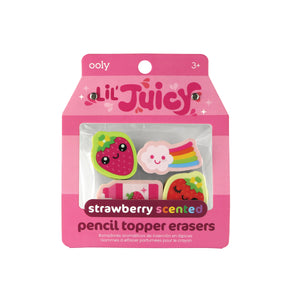Lil Juicy Scented Pencil Topper Erasers - Strawberry