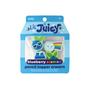 Lil Juicy Scented Pencil Topper Erasers - Blueberry