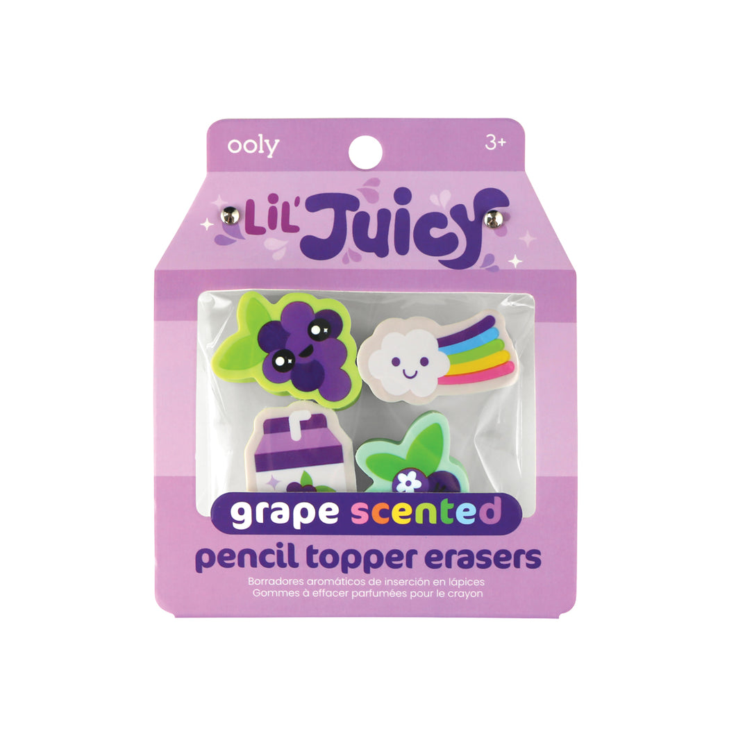 Ooly - Lil Juicy Scented Pencil Topper Erasers - Grape