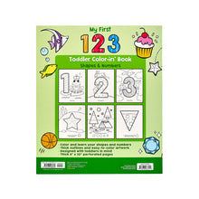 Load image into Gallery viewer, Toddler Color-In&#39; Book - 123 Shapes &amp; Numbers
