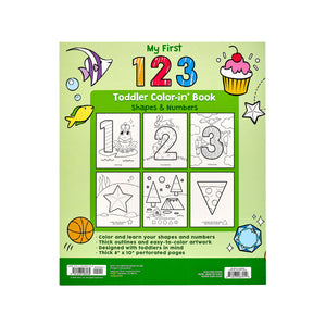 Toddler Color-In' Book - 123 Shapes & Numbers