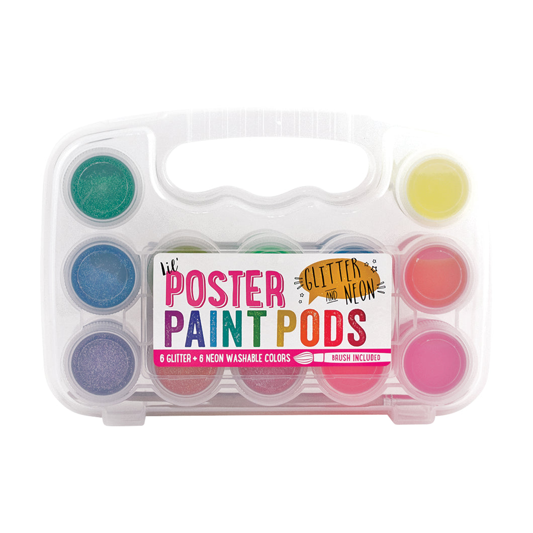 Lil' Poster Paint Pods - Glitter and Neon