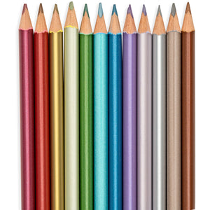 Modern Metallic Colored Pencils - Set of 12