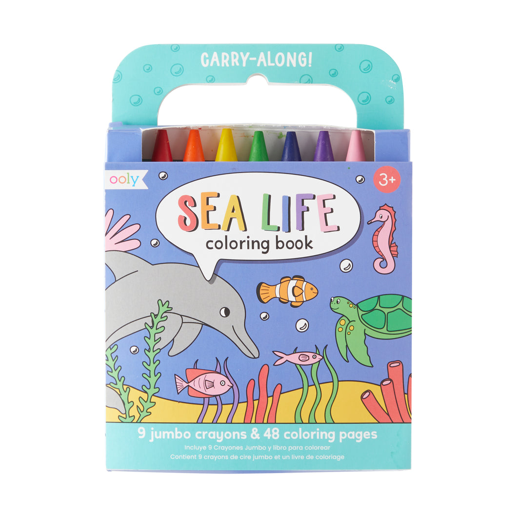 Carry Along Colouring Book Set - Sea Life