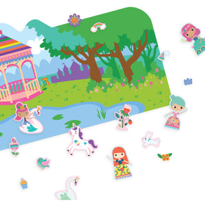 Play Again Reusable Sticker Scene | Princess Garden