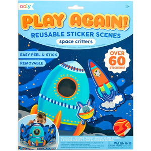Play Again Reusable Sticker Scene | Space