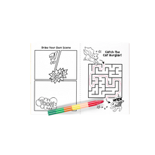 Load image into Gallery viewer, Mini Traveler Coloring &amp; Activity Kit – Superkids &amp; Pets
