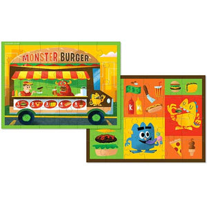 Monster Burger 24 piece Double Sided Puzzle